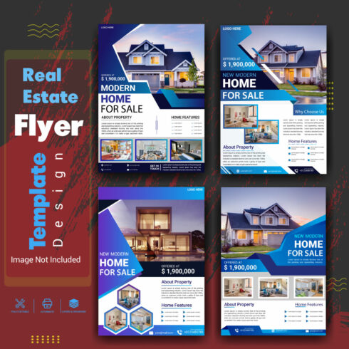 Real estate house Template Design Bundle cover image.