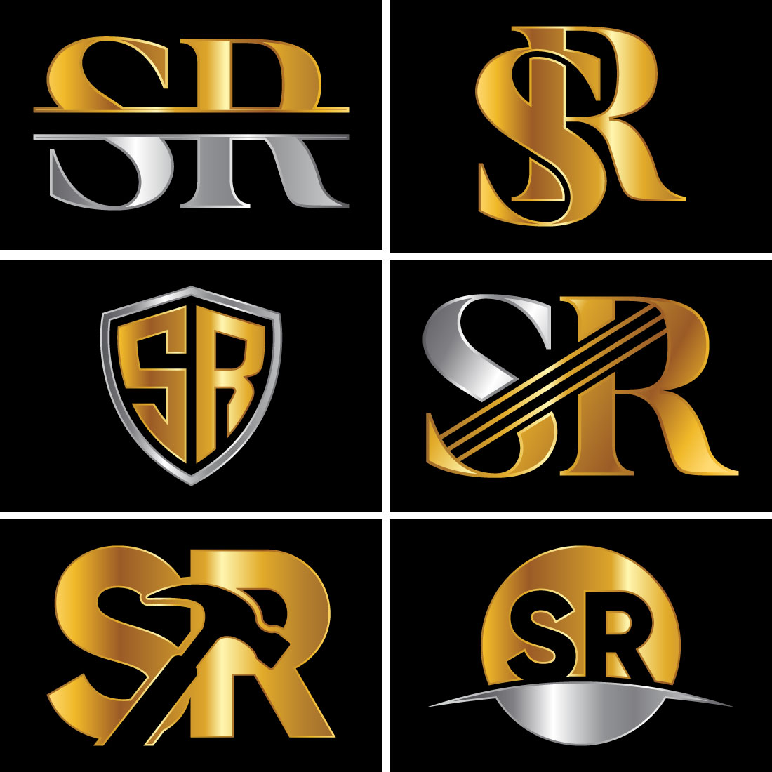 Letter rs and sr 3d monogram logo suitable Vector Image