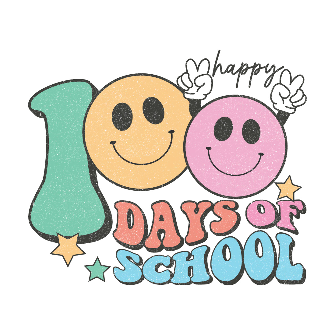 100 Days of School EPS AND PNG Bundle preview image.