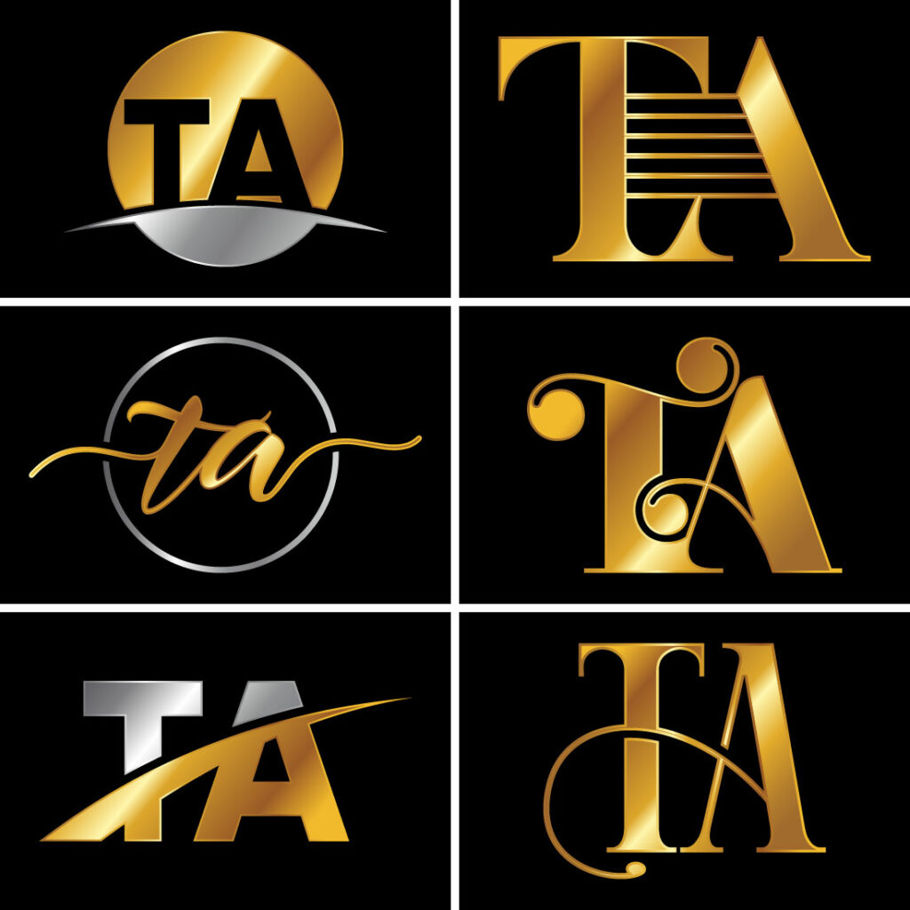 Initial Letter T A Logo Design Vector Template. Graphic Alphabet Symbol ...