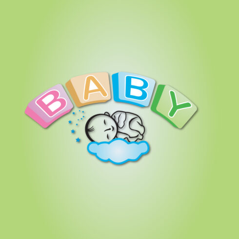 BABY 3D Text Effect Design t- shirt Design gradient effect cover image.