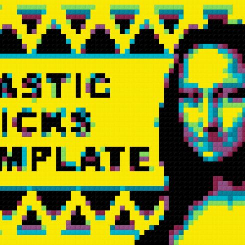 Lego Plastic Bricks PSD Templatecover image.