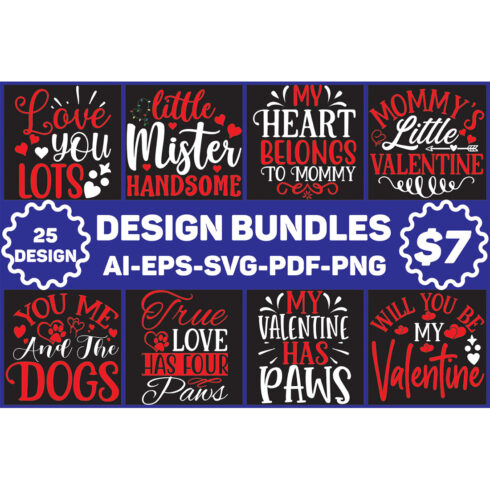 Valentine SVG Designs Bundle cover image.
