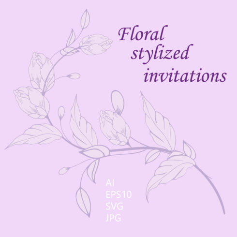 Floral stylized invitations cover image.