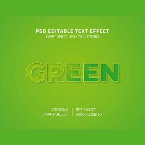 Green Psd Text Effect cover image.