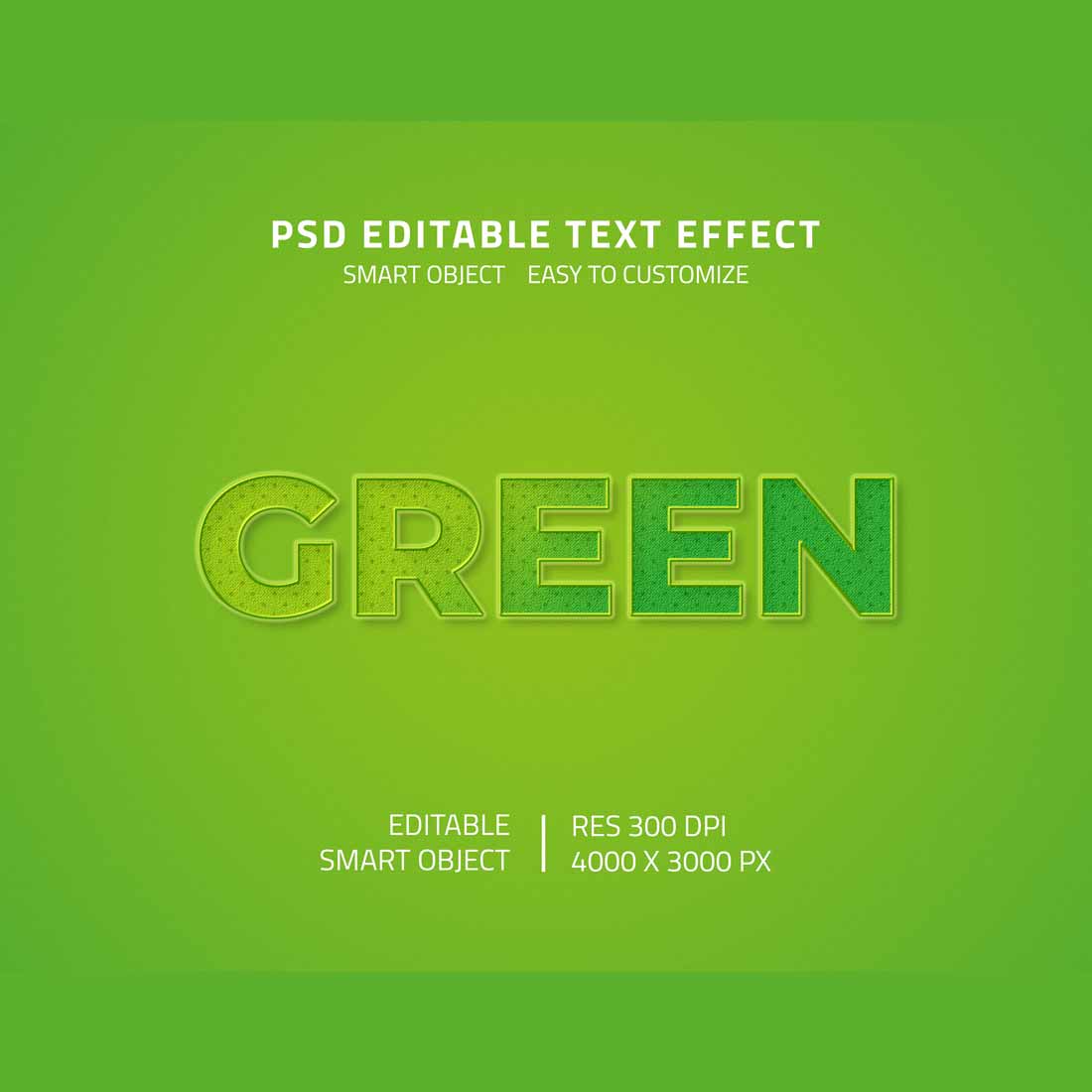 Green Psd Text Effect cover image.