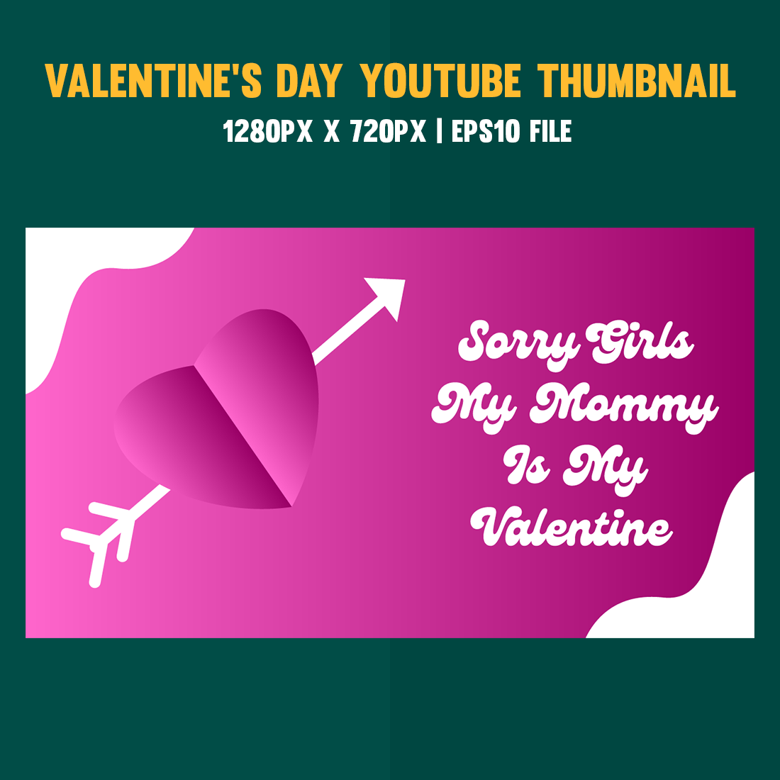 Valentine\'s Day Youtube Thumbnail preview image.