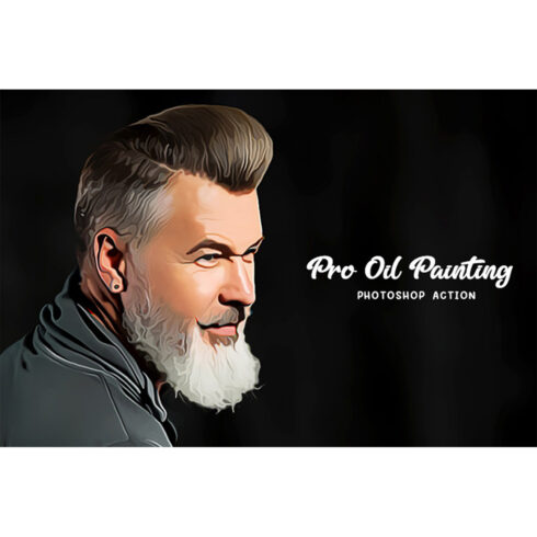 Pro Oil Painting Photoshop Action cover image.