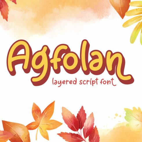 Agfolan - Layered Script Font cover image.