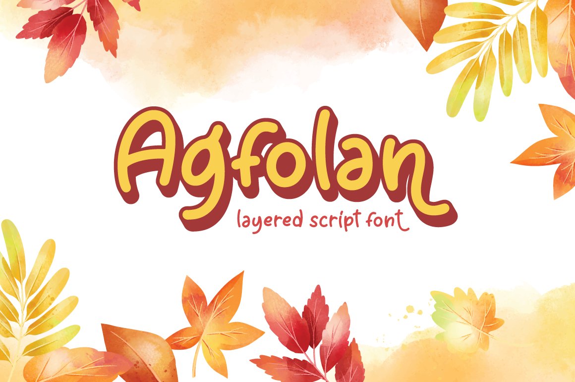 Agfolan - Layered Script Font cover image.