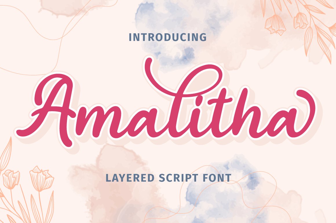 Amalitha - Layered Script Font cover image.