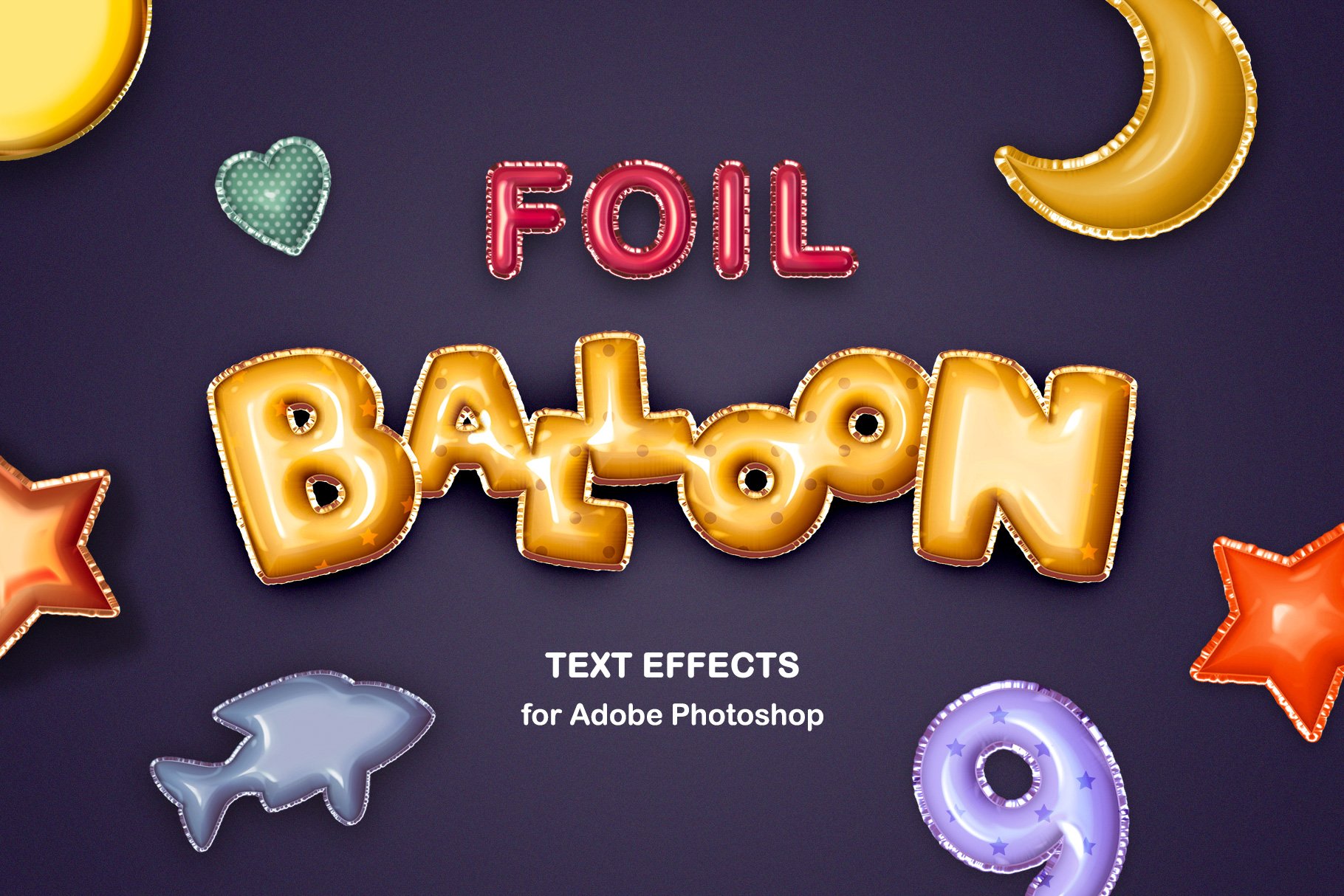 Foil Balloon Text Effectscover image.