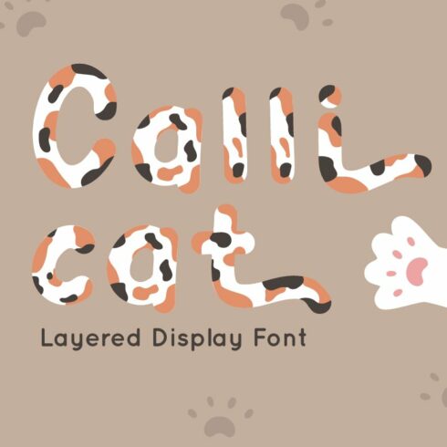 Calli Cat - Layered Display Font cover image.