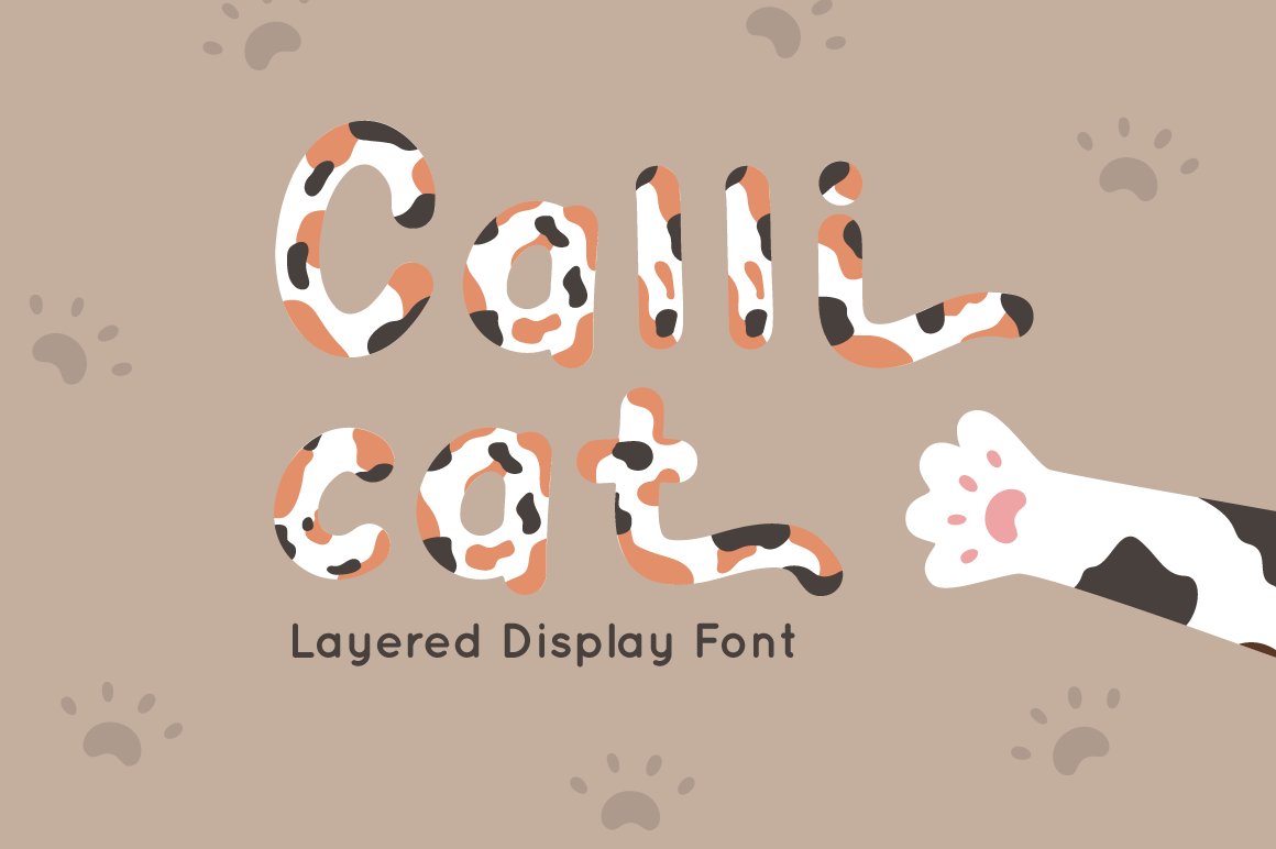 Calli Cat - Layered Display Font cover image.