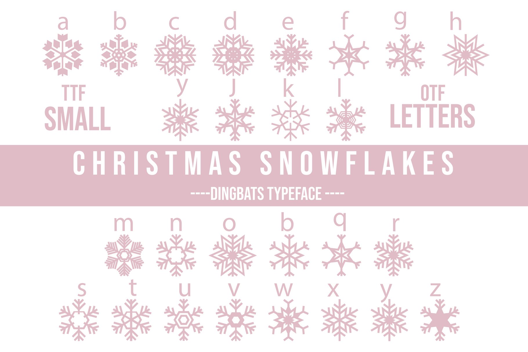 Christmas Snowflakes Dingbats Font cover image.