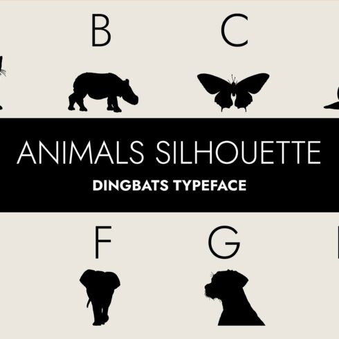 Animals Silhouette Dingbats Font cover image.