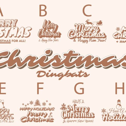 Christmas Dingbats Font cover image.