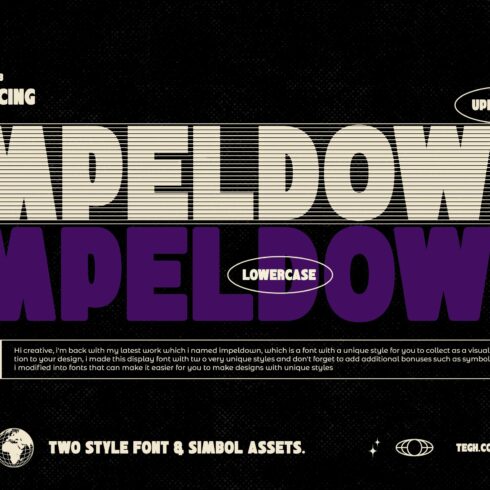 Impeldown Display Font & Symbols cover image.