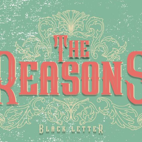 The Reasons Blackletter + Bonus cover image.