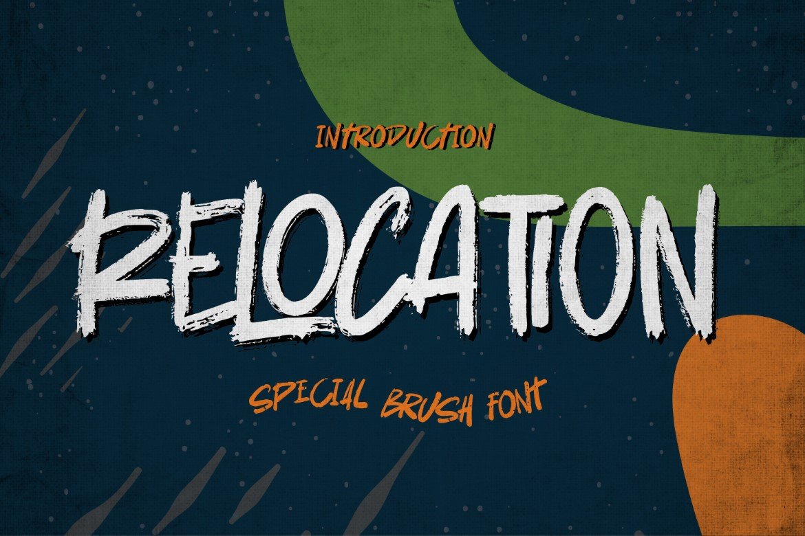 Relocation - Rough Brush Horror Font cover image.