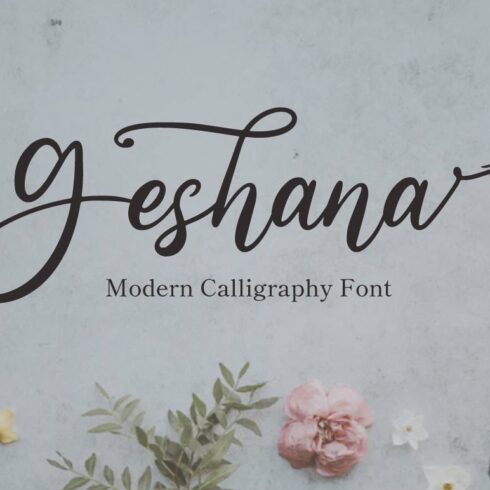 Geshana - Calligraphy Font cover image.