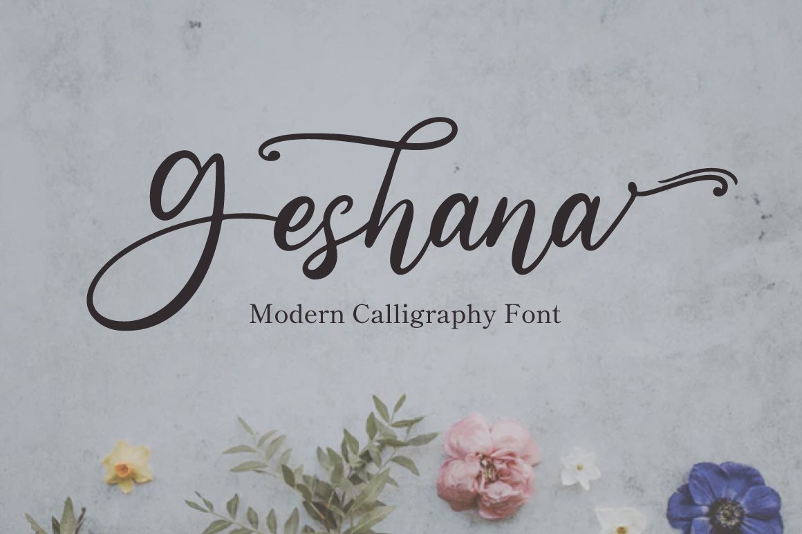 Geshana - Calligraphy Font cover image.