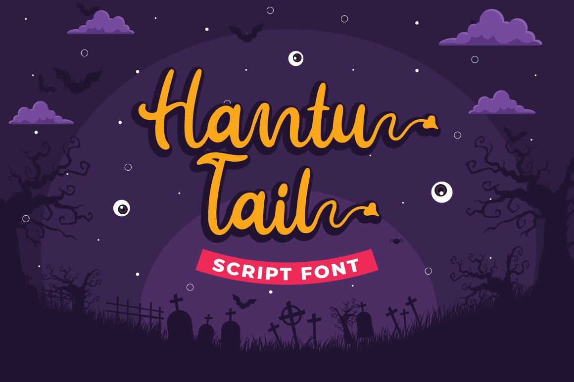 Hantu Tail - Halloween Font cover image.