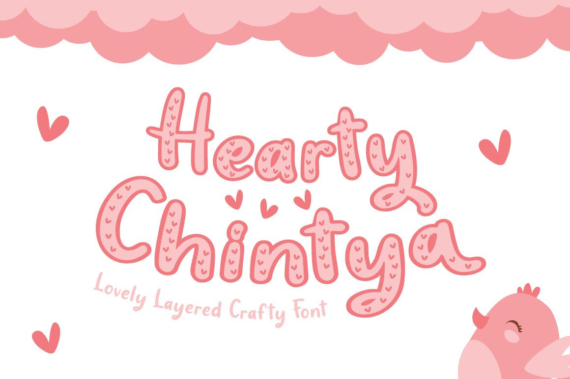 Hearty Chintya - Layered Crafty Font cover image.