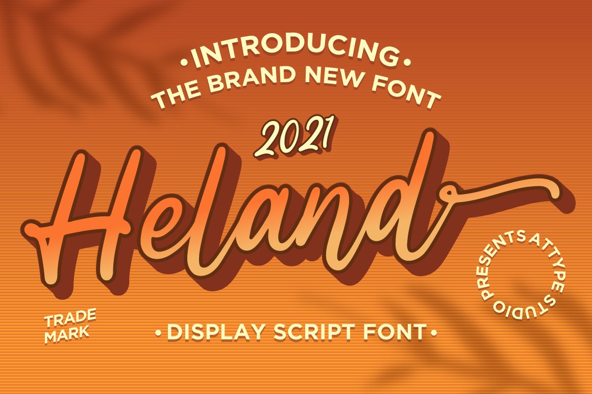Heland - Display Script Font cover image.
