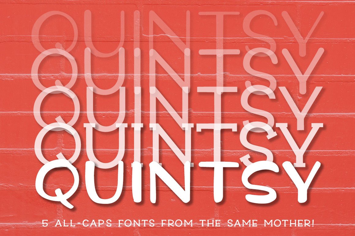 Quintsy - a five-font set! cover image.