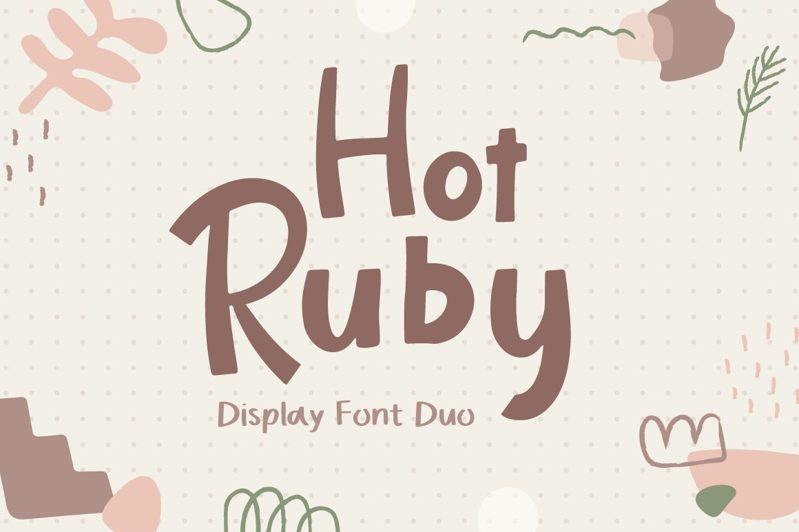 Hot Ruby - Handwritten Font Duo cover image.