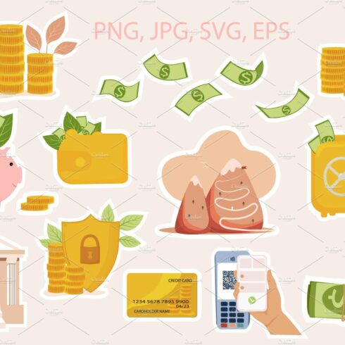 Financial Planner money, stickers cover image.