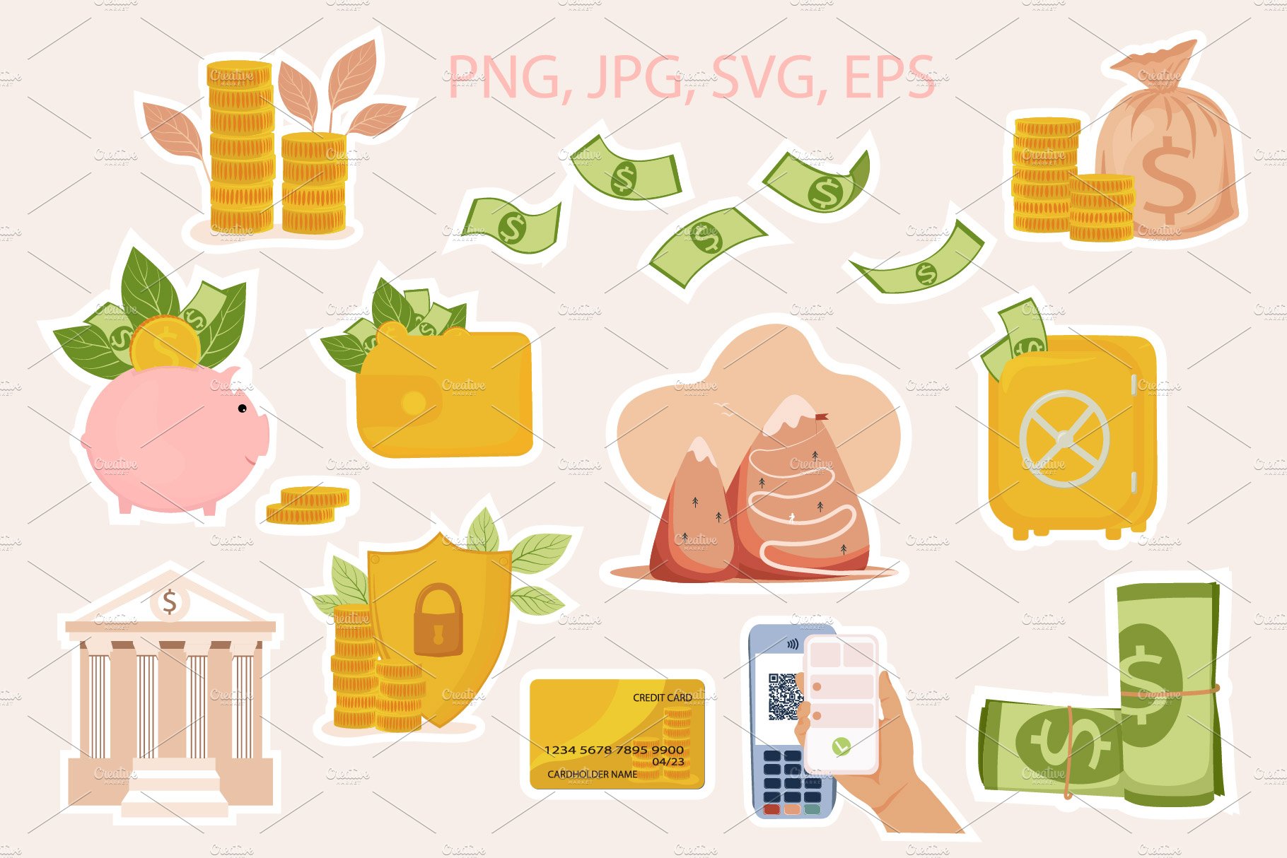 Financial Planner money, stickers cover image.