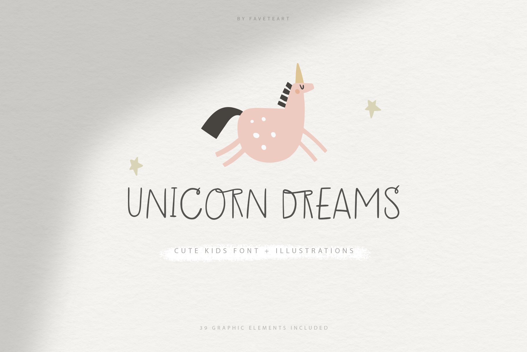 Unicorn Dreams - cute kids font cover image.