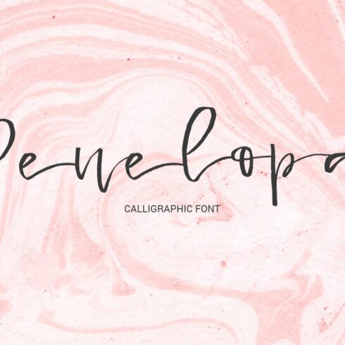 Penelopa - gentle calligraphic font cover image.