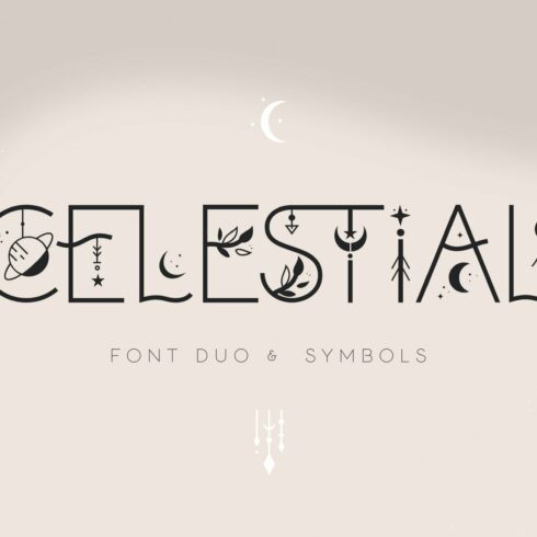 Celestial | Boho style font duo cover image.
