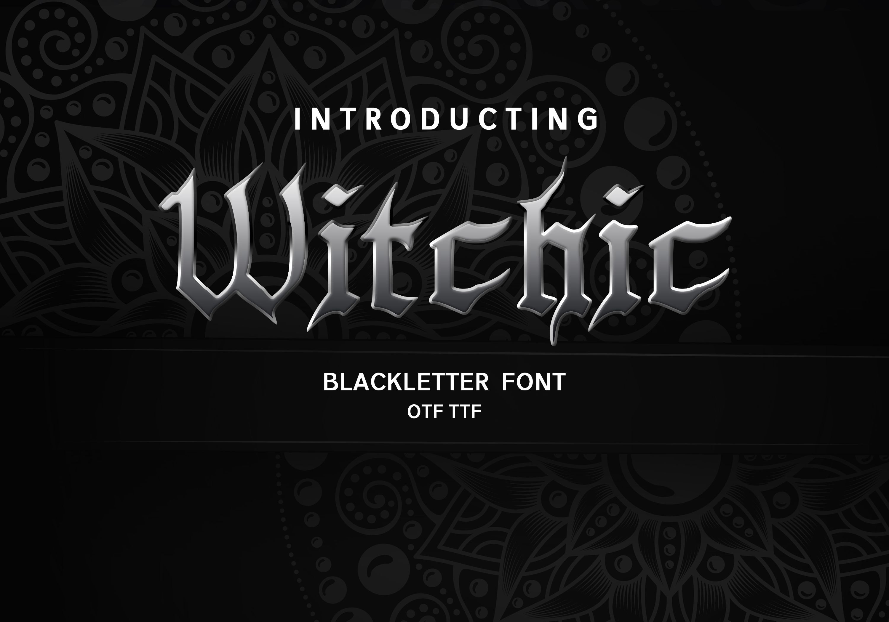 Witchic Blackletter Font cover image.