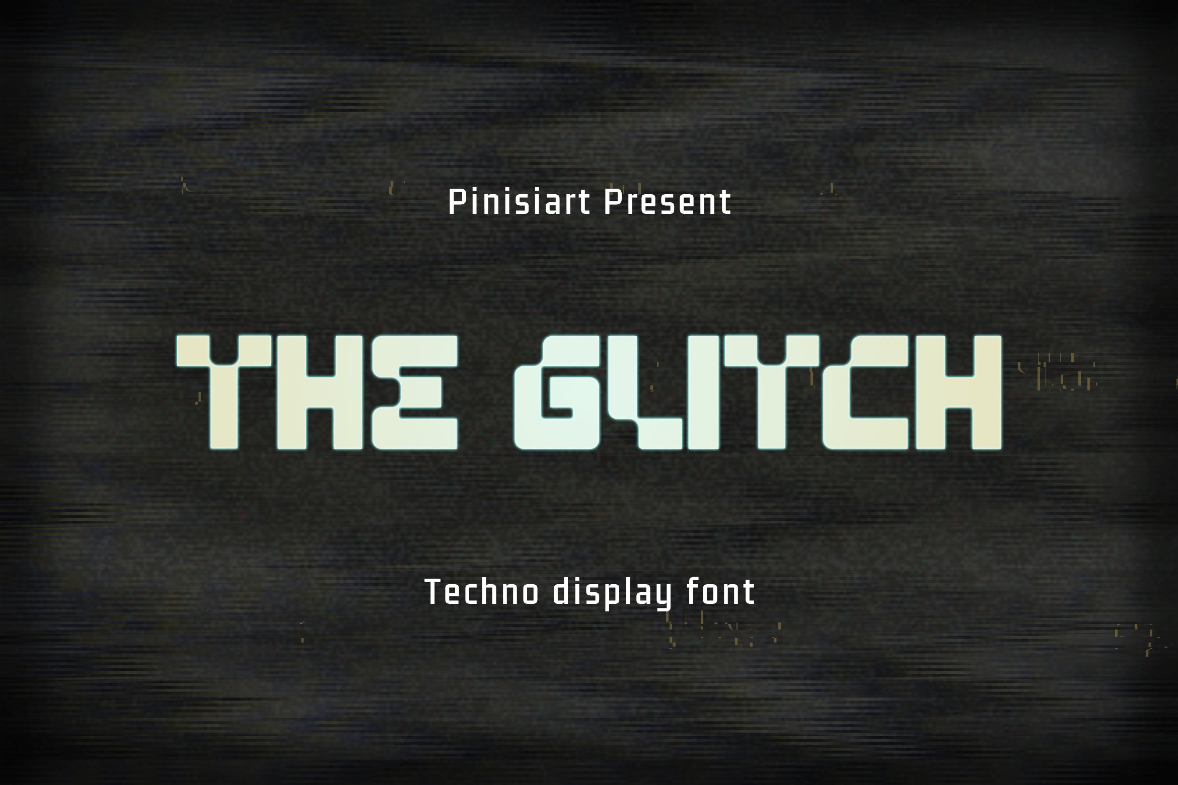 The Glitch – Techno Display Font cover image.