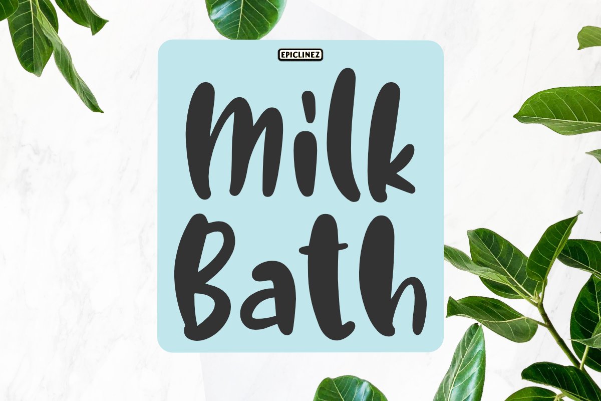 Milk Bath | Cute Handwritten Font cover image.