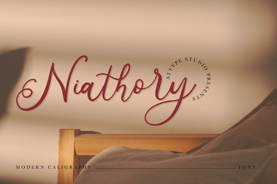 Niathory - Modern Calligraphy Font cover image.