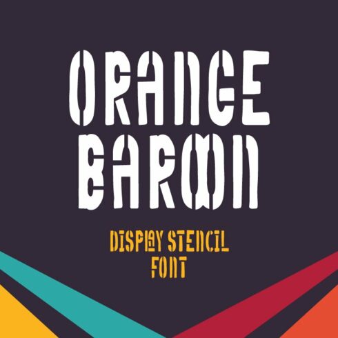 Orange Baroon - Stencil Display Font cover image.