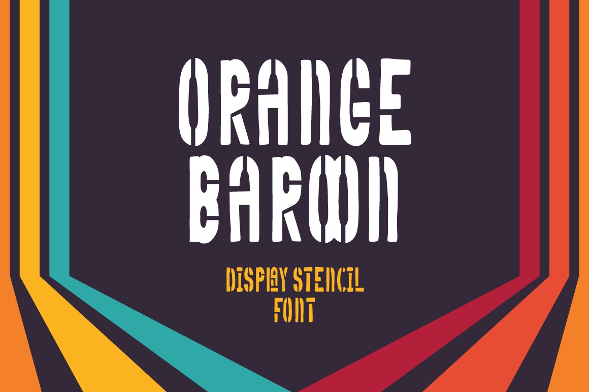 Orange Baroon - Stencil Display Font cover image.