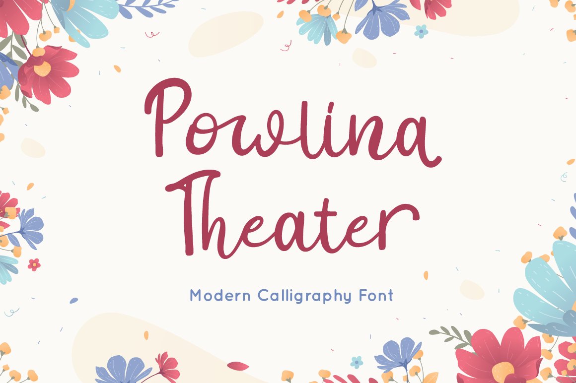 Powlina Theater - Calligraphy Font cover image.