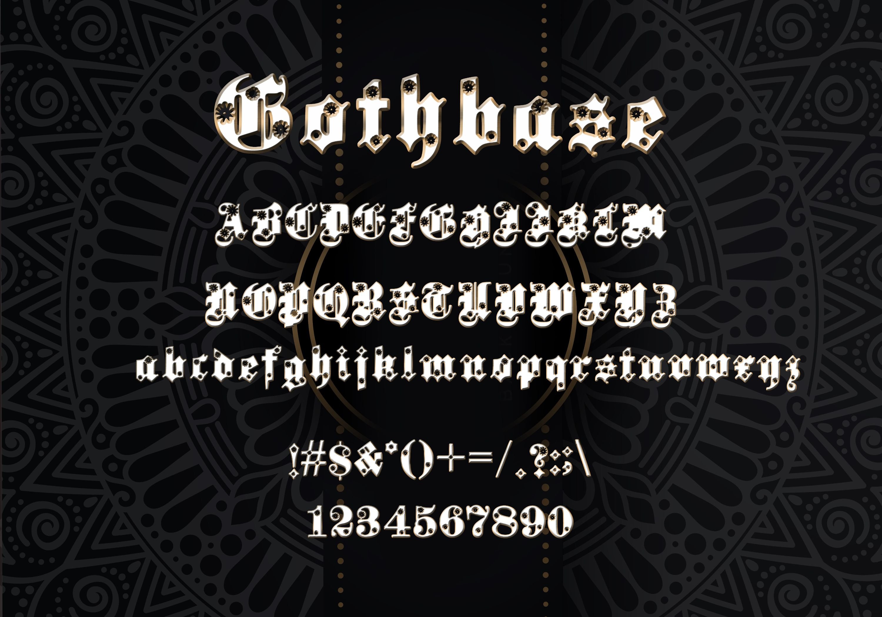Gothbase Blackletter Font preview image.