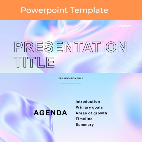 Droplet Design PowerPoint Presentation Template cover image.
