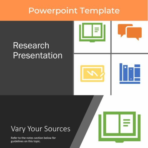 Reasearch Presentation PowerPoint Presentation Template cover image.