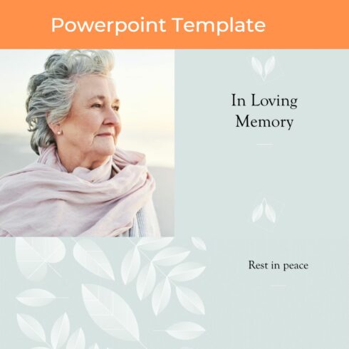 In Loving Memory PowerPoint Presentation Template cover image.