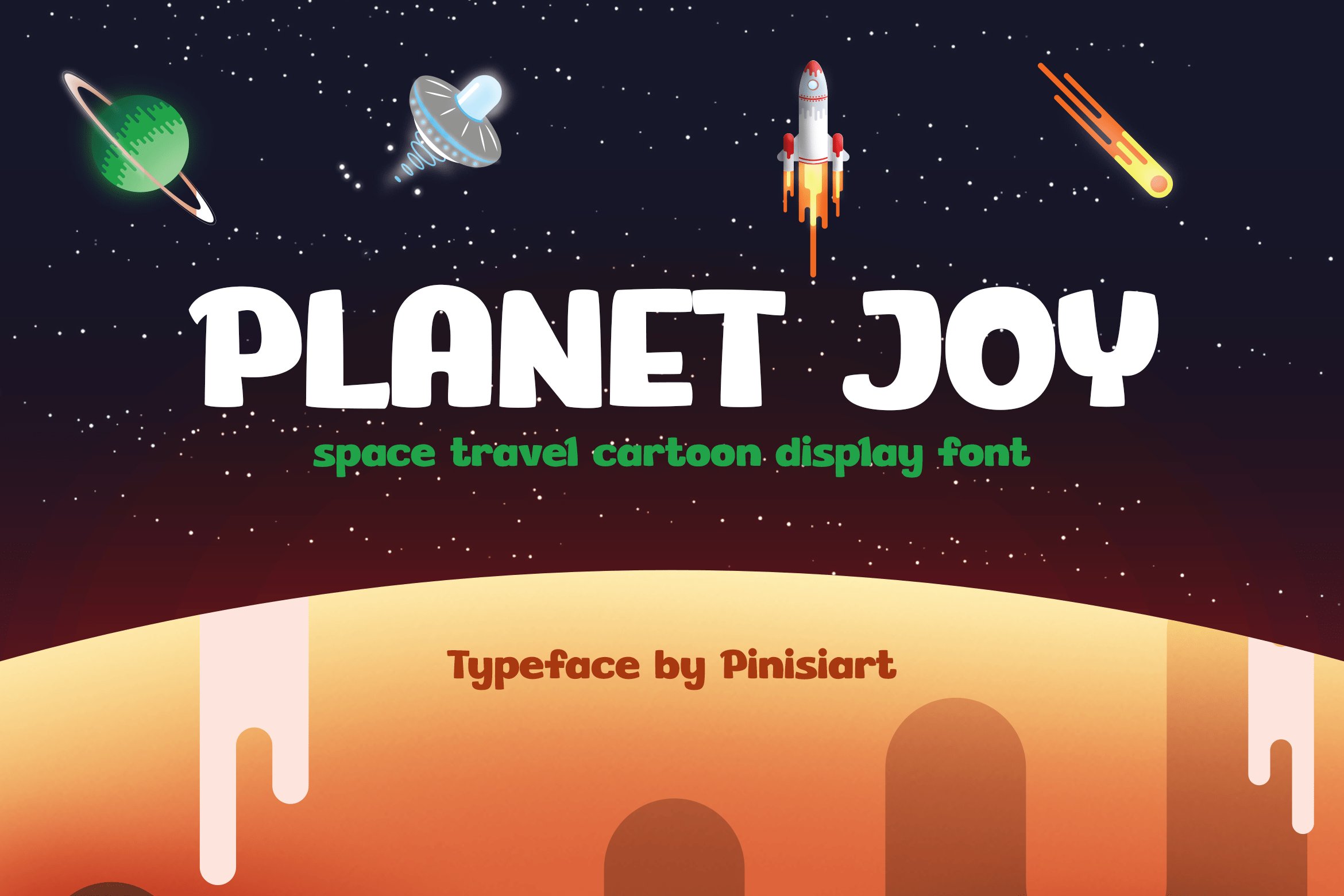 Planet Joy – Cartoon Display Font cover image.