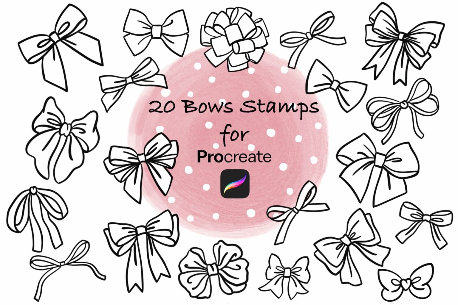 20 Bows Procreate Brushes Stamps – MasterBundles