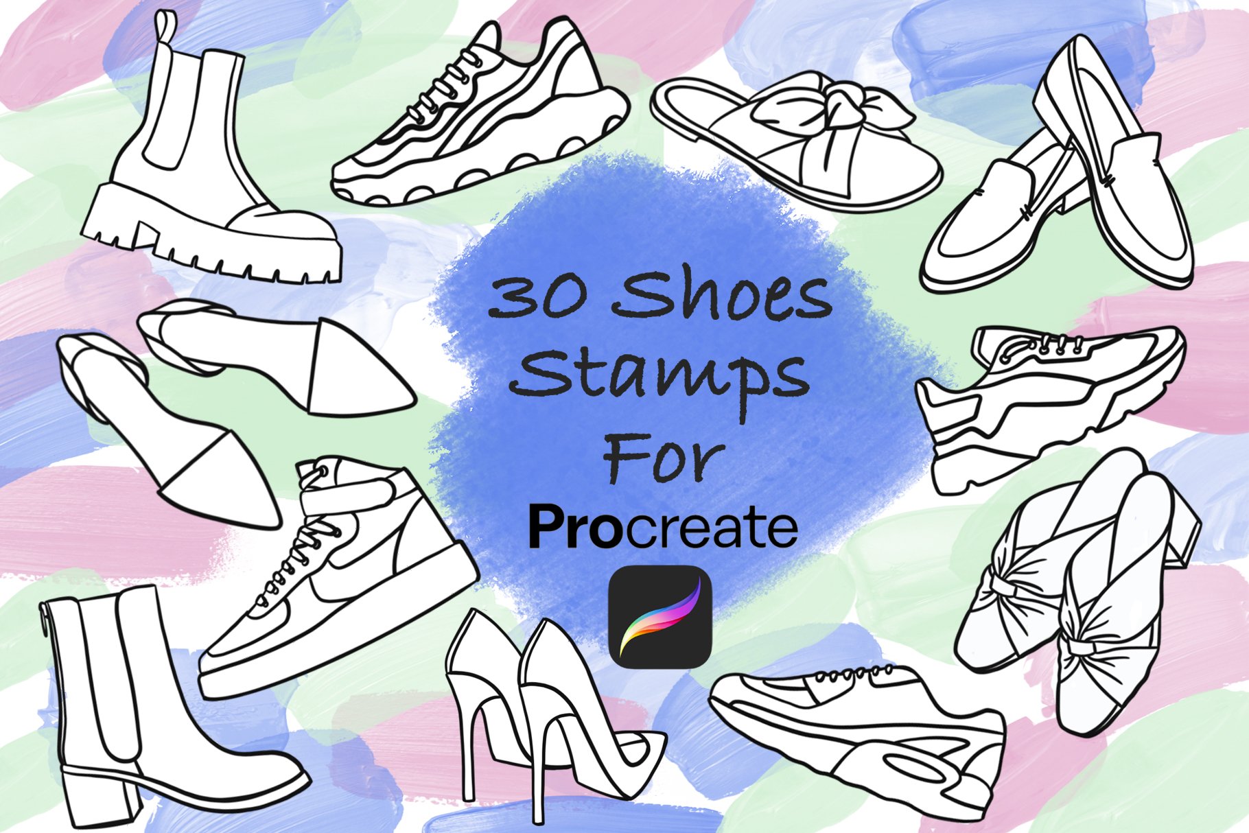 30 Shoes Stamps for Procreatecover image.